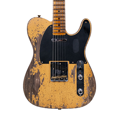 Fender Custom Shop 1952 Telecaster Super Heavy Relic Aged Nocaster Blonde Elektro Gitar